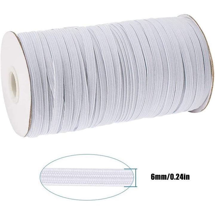 Flat Braided Sewing Elastic – White, 1/4 in × 70 yd - Just Closeouts Canada Inc.