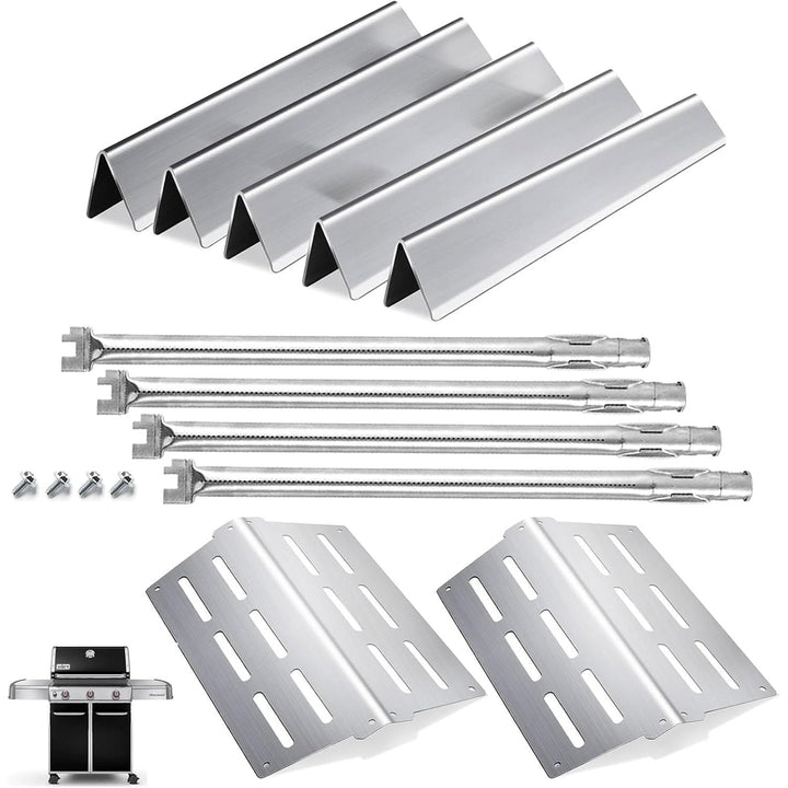 Flavorizer Bars Heat Deflector Burner Tube Set for Weber 300 Series E310 E320 E330 EP310 EP320 EP/CEP330 S310 S320 S330 Front Control Knob, Weber Genesis 62752 7620 7622 Grill Replacement Parts - Just Closeouts Canada Inc.