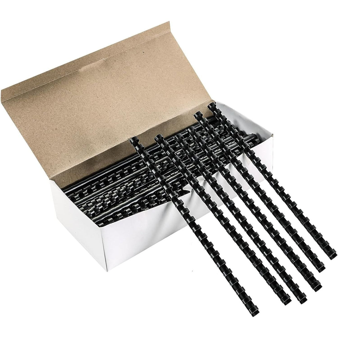 FLKQC 100PCS Plastic Combs 21 Ring Binding Spines 1/2 Inch Diameter, 65 Sheet Capacity, A4, Black Binding Comb (1/2" 65 Sheet Capacity) - Just Closeouts Canada Inc.