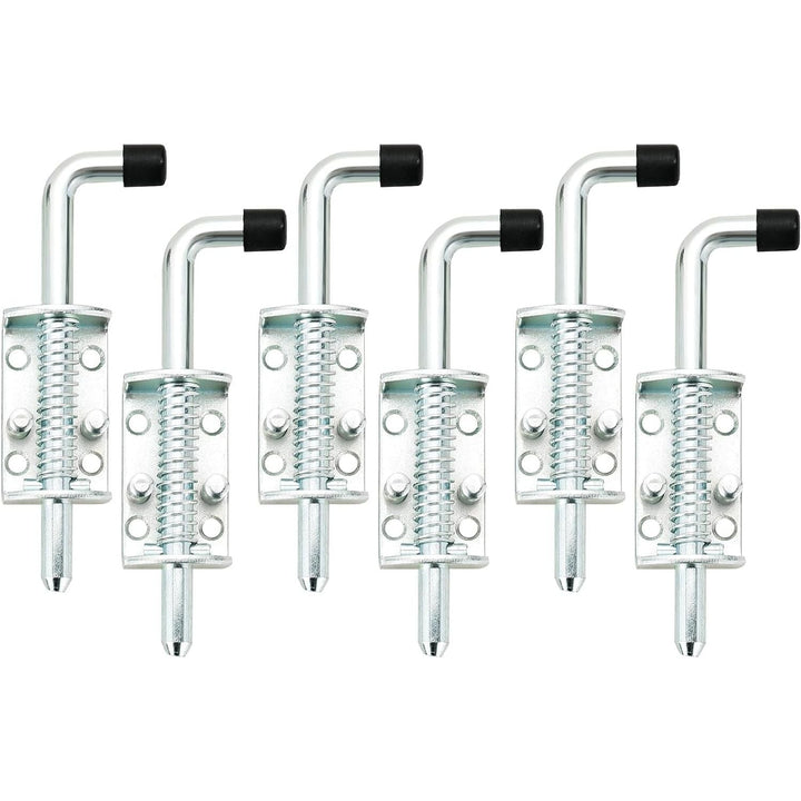 FLKQC Spring Loaded Latch Pin, Stainless Steel Barrel Bolt for Gate Shed Door Tailgate Trailer Garage, Metal Lock Barrel Bolt Spring Loaded Locking Latch 6.5" Long, Door Lock (6.5", 6Pack) - Just Closeouts Canada Inc.