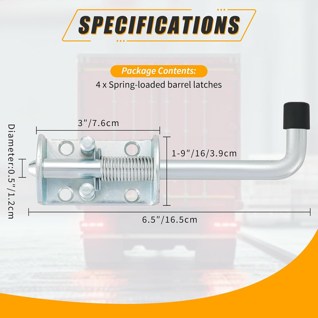 Spring Loaded Latching Pin Spring Loaded Latch Pin, Stainless Steel Barrel Bolt for Gate Shed Doo ...