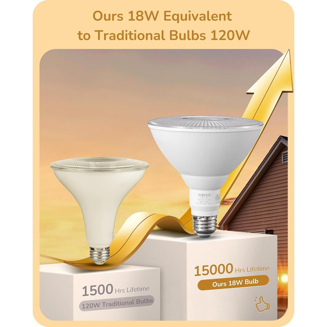 Flood Lights Outdoor, Dimmable PAR38 LED Outdoor Flood Light Bulbs, 12 ...
