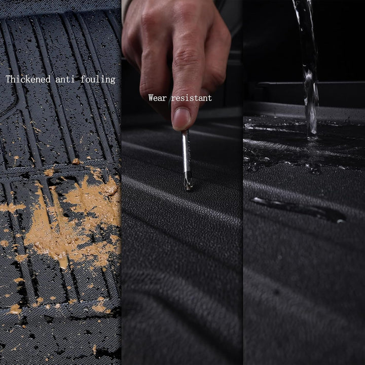 Floor Liners & Large Cargo Liners for 2024 - 2025 Hyundai Santa FE Hybrid（Non Pure Gasoline car）,TPE All Weather Protection Car Floor Mats with Large Trunk Mat Covering The backrest - Just Closeouts Canada Inc.X004A9V2ZF