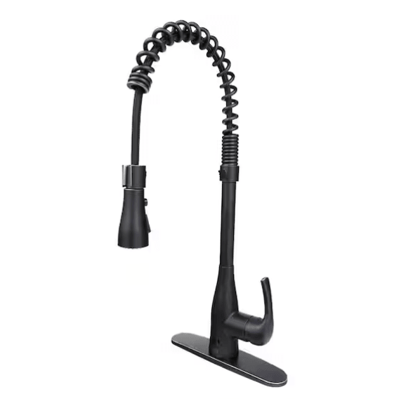 FLOW Motion Activated & Manual Single - Handle Pull - Down Spring Neck Sprayer Kitchen Faucet, Oil Rubbed Bronze - Just Closeouts Canada Inc.