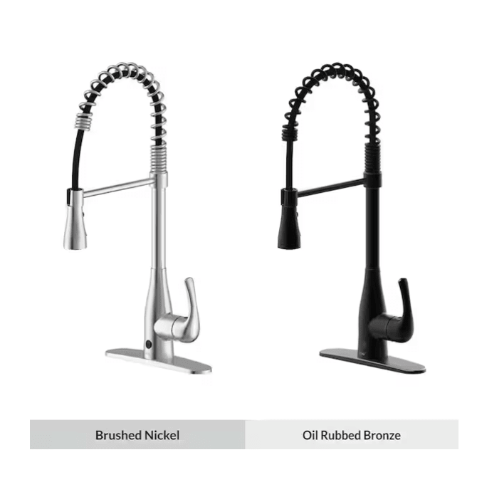 FLOW Motion Activated & Manual Single - Handle Pull - Down Spring Neck Sprayer Kitchen Faucet, Oil Rubbed Bronze - Just Closeouts Canada Inc.