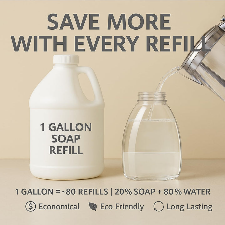 Foaming Soap Dispenser Pump - Bottle for Liquid Soap, 250ml (8.5 oz) Pack of 2 - Just Closeouts Canada Inc.