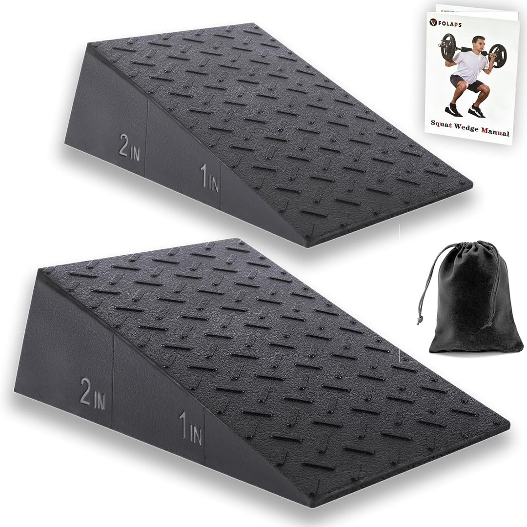 Folaps Squat Wedge Block for Heel Elevated Squat, Weightlifting Calf Stretcher Slant Board for Squat Improve Mobility Balance and Strength Performance - Just Closeouts Canada Inc.