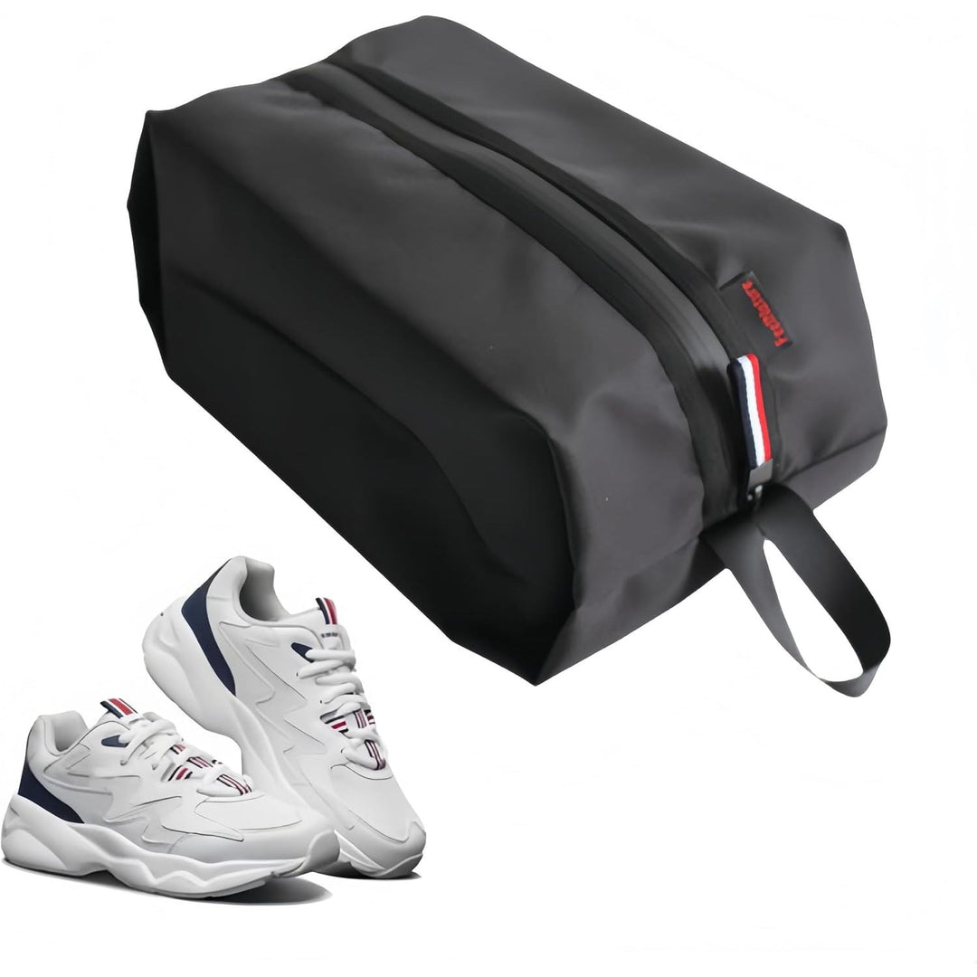 Foldable Shoe Bags, Shoe Bags for Travel, Water-Resistant Travel Shoe Pouch with Zipper, Lightweight & Portable Shoe Storage Organizer (Black) - Just Closeouts Canada Inc.