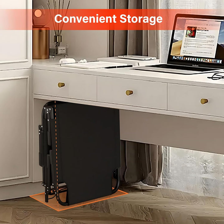 Folding Bed, Folding Camping Cot for Adults, Portable Oxford Travel Camp Cots 30x76 Adjustable 4 - Position Reclining Folding Chaise with Mattress and Pillow for Office, Pool, Beach, Patio - Just Closeouts Canada Inc.