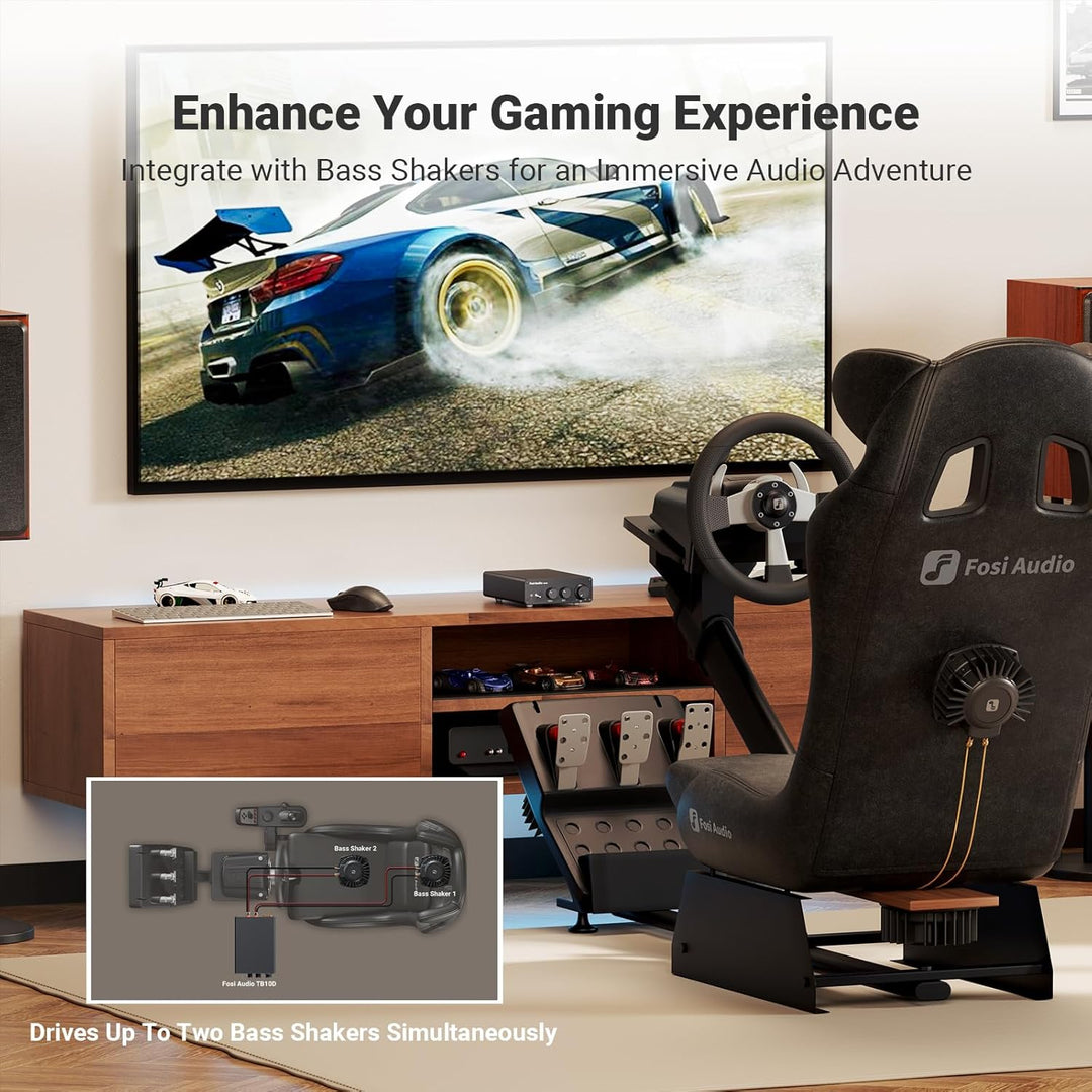 Fosi Audio TB10D 2 Channel Stereo Amplifier, Class D Mini Power Integrated Amplifiers 600W for Passive Speakers/Bass Shaker, Home Audio Component Desktop Amp Receiver TPA3255 with Bass Treble Control - Just Closeouts Canada Inc.