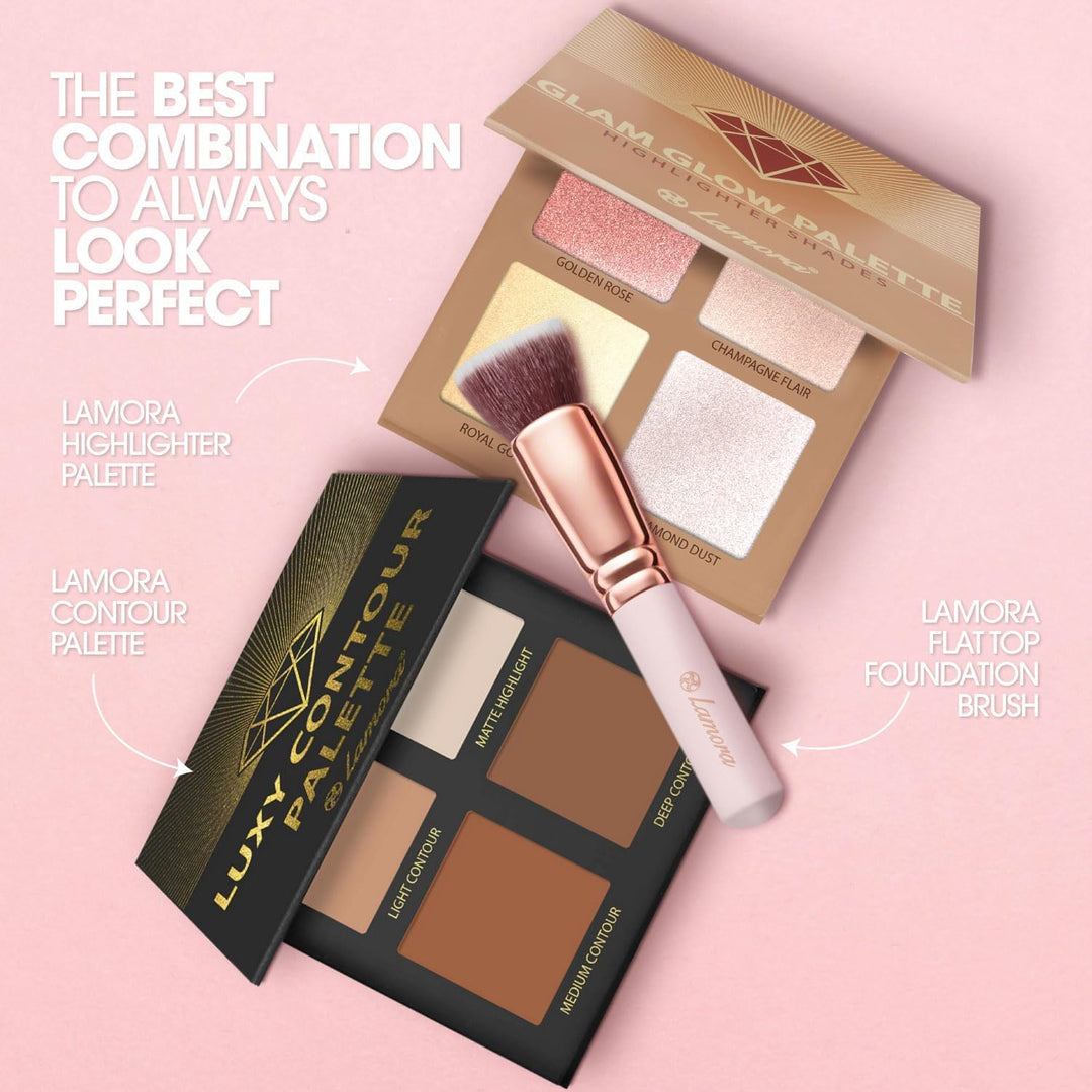 Foundation Brush Flat Top Kabuki - Perfect For Blending Liquid Makeup, Cream or Flawless Powder Cosmetics - Buffing, Stippling, Concealer - Premium Quality Synthetic Dense Bristles - Just Closeouts Canada Inc.