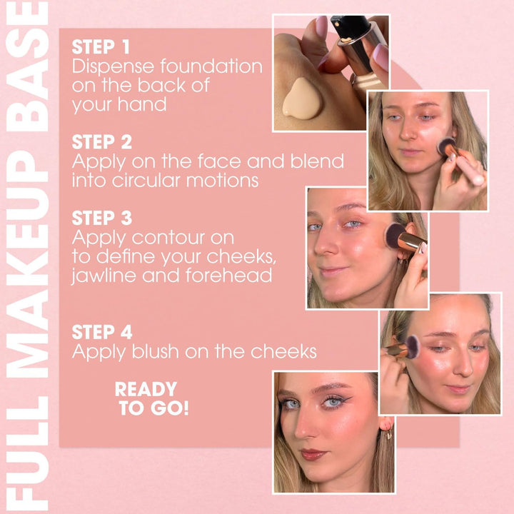 Foundation Brush Flat Top Kabuki - Perfect For Blending Liquid Makeup, Cream or Flawless Powder Cosmetics - Buffing, Stippling, Concealer - Premium Quality Synthetic Dense Bristles - Just Closeouts Canada Inc.