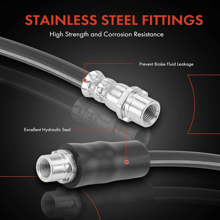 Front Outer Brake Hose for A4, A4 Quattro & S4 - Just Closeouts Canada Inc.