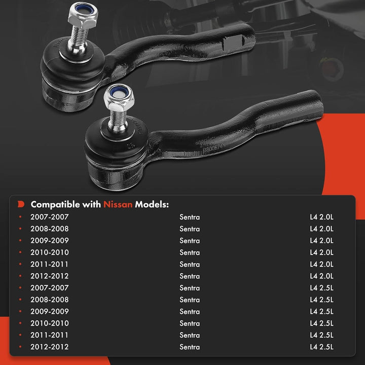 Front Outer Tie Rod Ends for 2007–2012 Nissan Sentra, Pair - Just Closeouts Canada Inc.