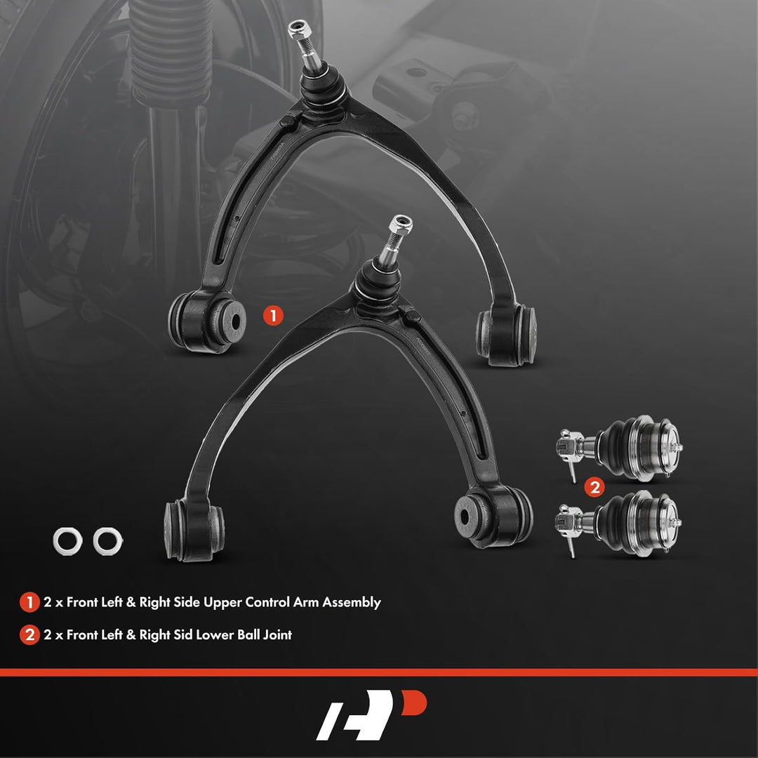 Front Upper Control Arms & Lower Ball Joints, 4-Piece Kit - Just Closeouts Canada Inc.