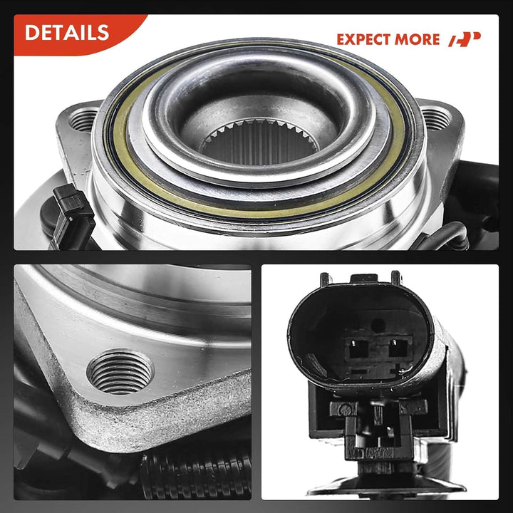 Front Wheel Bearing and Hub Assembly with ABS & 5-Lug Compatible with Dodge Dakota 2005-2010, Ram Dakota 2011, Mitsubishi Raider 2006-2008, 4-Wheel ABS Only, Replace  513229 - Just Closeouts Canada Inc.