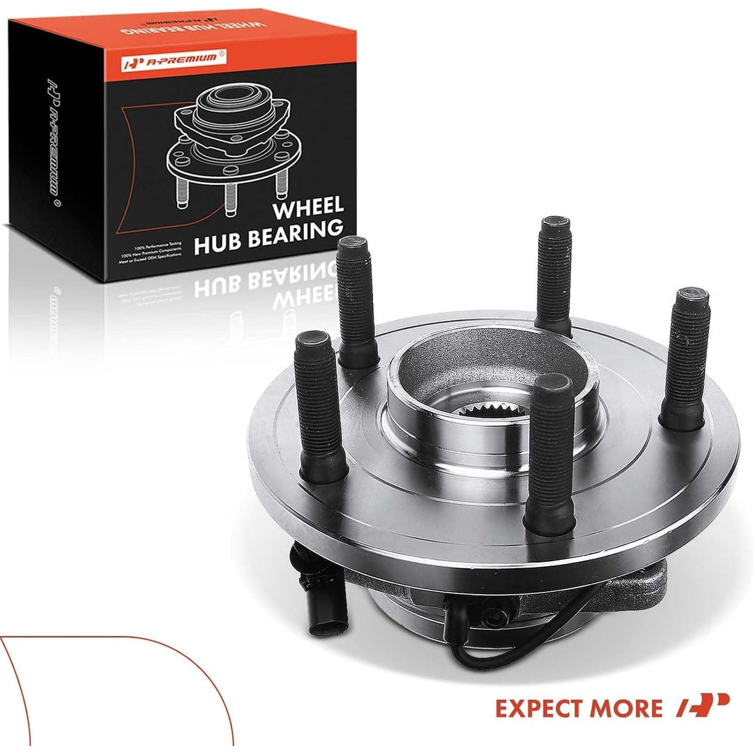 Front Wheel Bearing and Hub Assembly with ABS & 5-Lug Compatible with Dodge Dakota 2005-2010, Ram Dakota 2011, Mitsubishi Raider 2006-2008, 4-Wheel ABS Only, Replace  513229 - Just Closeouts Canada Inc.