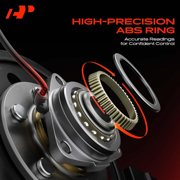 Front Wheel Bearing and Hub Assembly with ABS & 5-Lug Compatible with Dodge Dakota 2005-2010, Ram Dakota 2011, Mitsubishi Raider 2006-2008, 4-Wheel ABS Only, Replace  513229 - Just Closeouts Canada Inc.