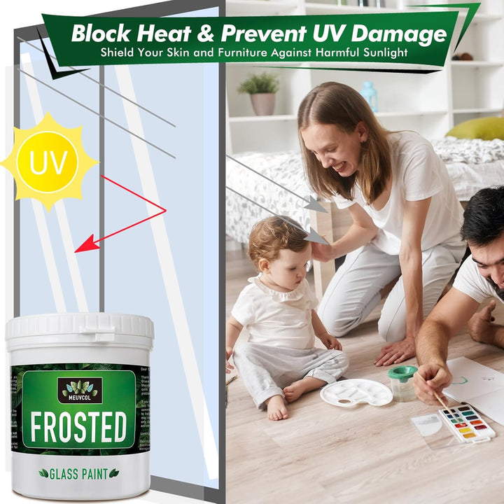 Frosted Glass Paint, Privacy Window Paint For Glass, Frosted Glass Spray Waterproof & UV Resistant, Window Frosting Spray For Shower Doors, Bathroom, Kitchen, Craft, Indoor & Outdoor (16oz) - Just Closeouts Canada Inc.