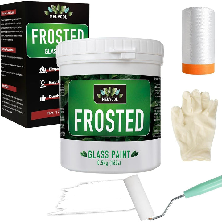 Frosted Glass Paint, Privacy Window Paint For Glass, Frosted Glass Spray Waterproof & UV Resistant, Window Frosting Spray For Shower Doors, Bathroom, Kitchen, Craft, Indoor & Outdoor (16oz) - Just Closeouts Canada Inc.