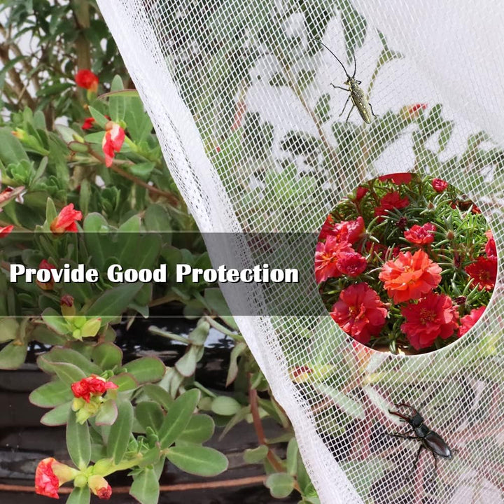 Fruit Tree Netting Covers with Zipper to Protect from Squirrels and Birds Large Netting for Fruit Trees Net Protection, White, 8' x 8', 1 Pack, Black - Just Closeouts Canada Inc.