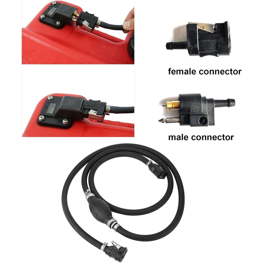 Fuel Gas Line Assembly, 3/8in Boat Motor Fuel Gas Line Hose with Primer Bulb Connector for OMC Johnson Evinrude,Yamaha, Boat, RV, Caravan, Marine, Tractor - Just Closeouts Canada Inc.
