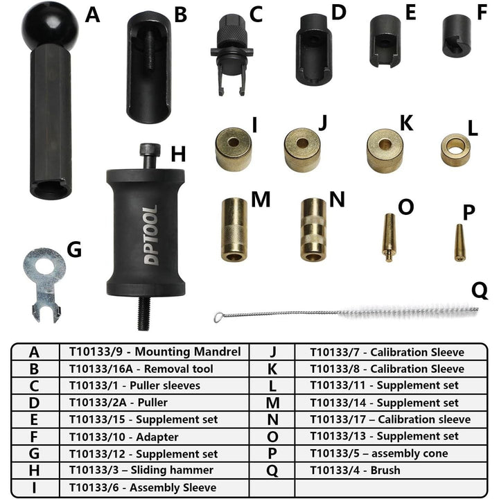 Fuel Injector Puller Removal Set Injector Seal Installer Service Tool Kit Compatible with Audi VW 1.4 1.6 1.8 2.0 2.7 3.0 3.2 3.6 V6 4.2 V8 FSI TSI Petrol - Just Closeouts Canada Inc.B07GP3DXX4