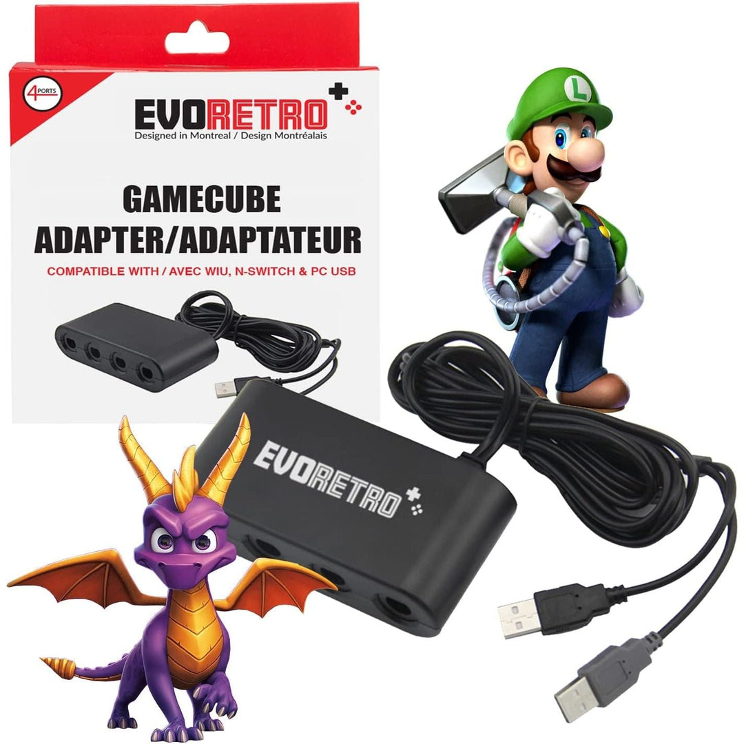 Gamecube Adapter Gamecube Controller Adapter Compatible with Nintendo Wii U, PC USB and ...