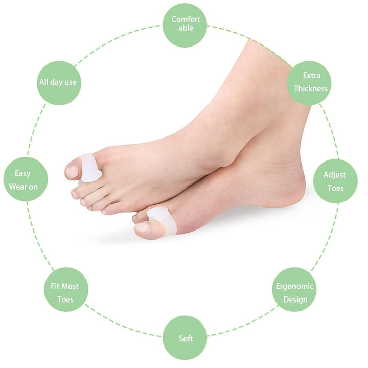 Gel Toe Spacers 12pcs, Toe Separators for Men and Women, Toe Straightener Toe Spreaders Correct Bunion Hammer toe Overlapping Toes - Just Closeouts Canada Inc.
