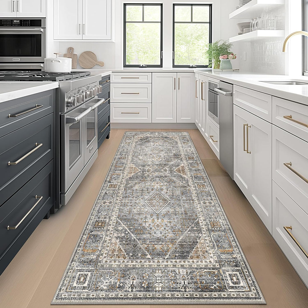 GENIMO Runner Rug 2x5, Machine Washable Hallway Runner Rugs, Non Slip Low Pile Carpet Runner for Living Room, Entryway, Bedroom, Kitchen and Hall,Passage - Just Closeouts Canada Inc.