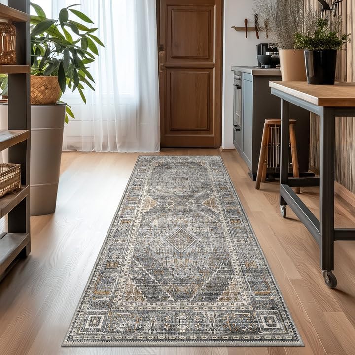 GENIMO Runner Rug 2x5, Machine Washable Hallway Runner Rugs, Non Slip Low Pile Carpet Runner for Living Room, Entryway, Bedroom, Kitchen and Hall,Passage - Just Closeouts Canada Inc.