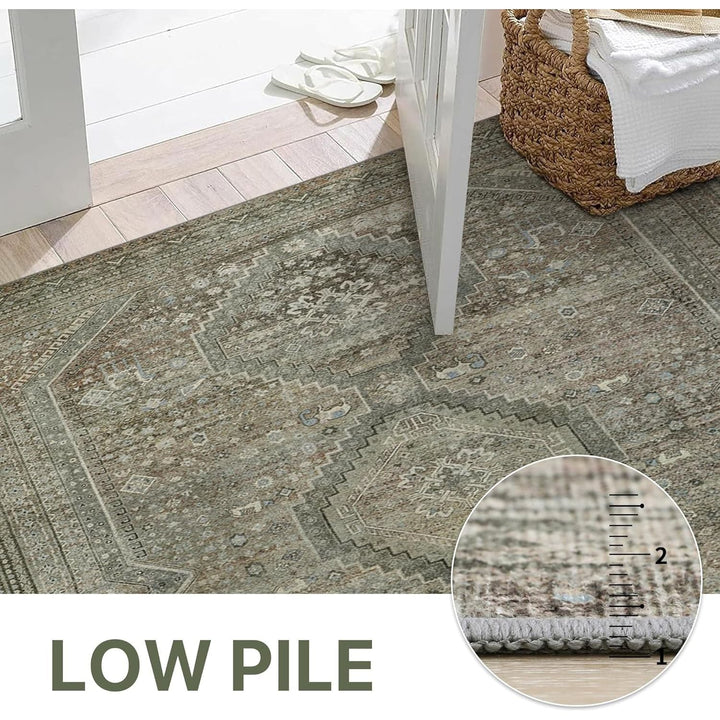GENIMO Runner Rug 2x7, Machine Washable Hallway Runner Rugs, Non Slip Low Pile Carpet Runner for Living Room, Entryway, Bedroom, Kitchen and Hall,Passage - Just Closeouts Canada Inc.