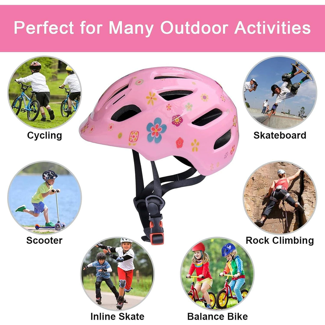 GLAF Toddler Helmet Kids Bike Helmet Infant Helmet for Girls Boys Youth Helmet Ventilation Baby Adjustable Helmet Skateboard Helmet for 12 Months and Older - Flower - Just Closeouts Canada Inc.