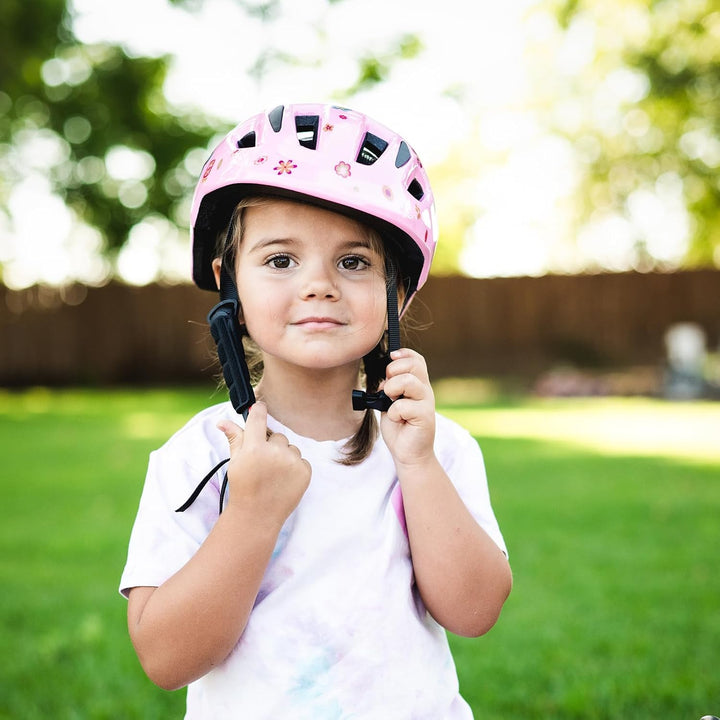 GLAF Toddler Helmet Kids Bike Helmet Infant Helmet for Girls Boys Youth Helmet Ventilation Baby Adjustable Helmet Skateboard Helmet for 12 Months and Older - Flower - Just Closeouts Canada Inc.