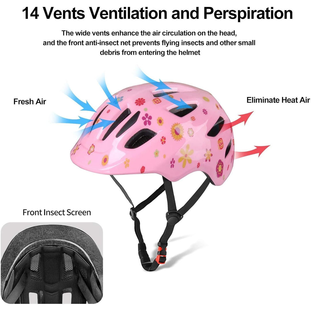 GLAF Toddler Helmet Kids Bike Helmet Infant Helmet for Girls Boys Youth Helmet Ventilation Baby Adjustable Helmet Skateboard Helmet for 12 Months and Older - Flower - Just Closeouts Canada Inc.