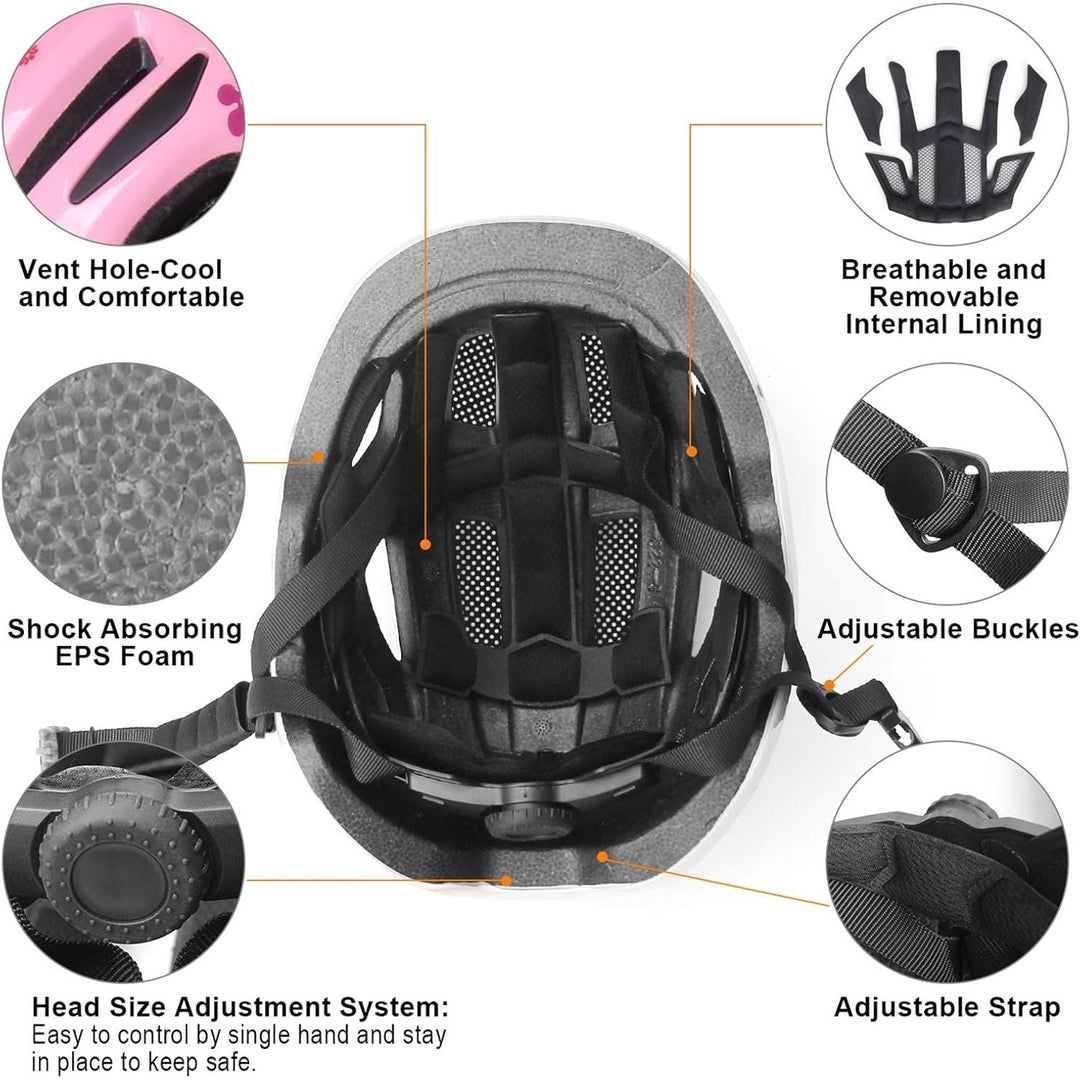 GLAF Toddler Helmet Kids Bike Helmet Infant Helmet for Girls Boys Youth Helmet Ventilation Baby Adjustable Helmet Skateboard Helmet for 12 Months and Older - Flower - Just Closeouts Canada Inc.
