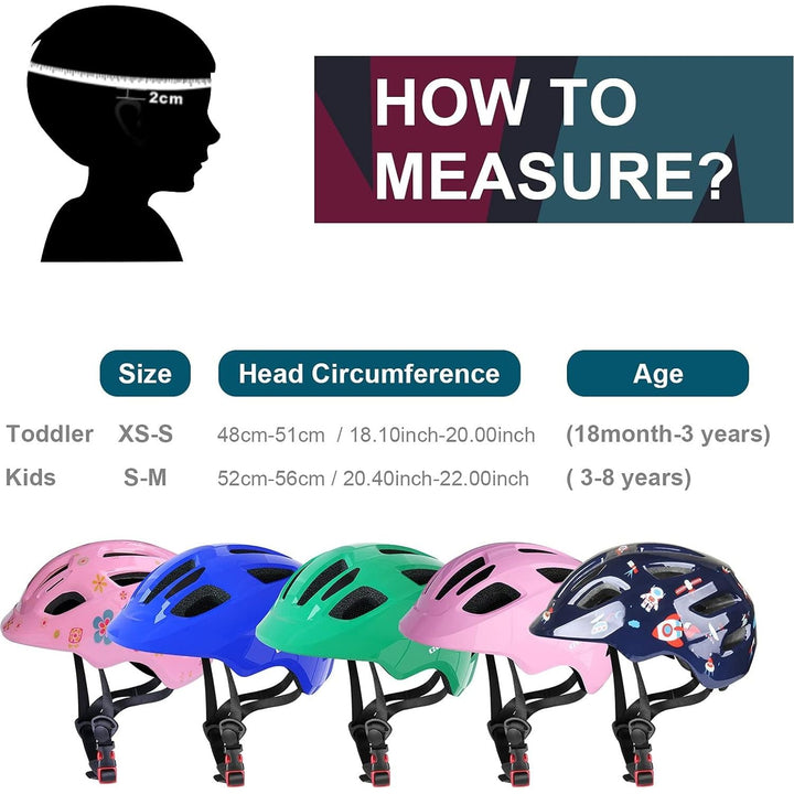 GLAF Toddler Helmet Kids Bike Helmet Infant Helmet for Girls Boys Youth Helmet Ventilation Baby Adjustable Helmet Skateboard Helmet for 12 Months and Older - Flower - Just Closeouts Canada Inc.