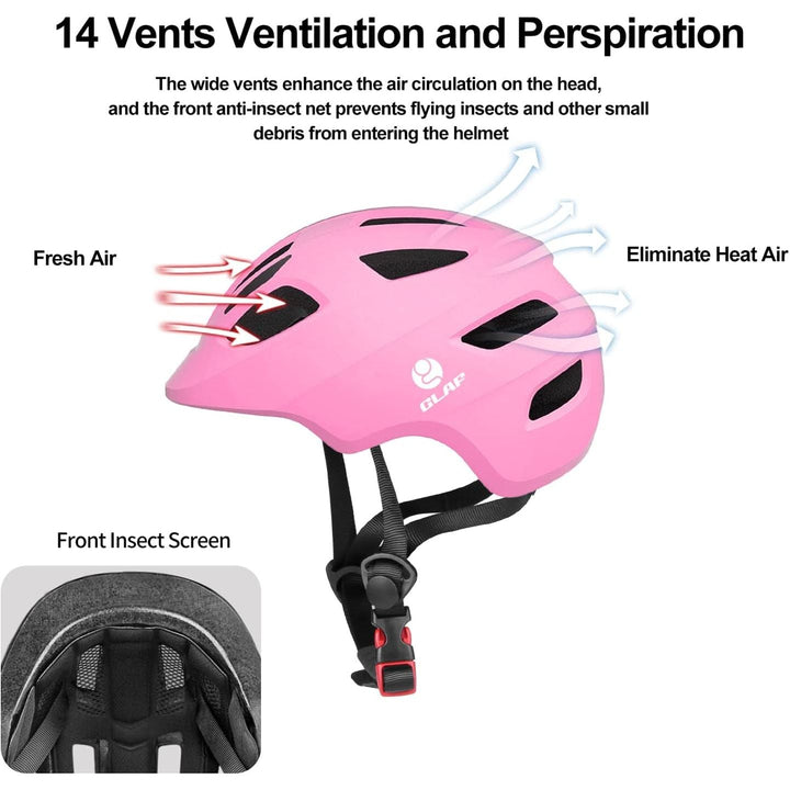 GLAF Toddler Helmet Kids Bike Helmet Infant Helmet for Girls Boys Youth Helmet Ventilation Baby Adjustable Helmet Skateboard Helmet for 12 Months and Older - XS Pink - Just Closeouts Canada Inc.