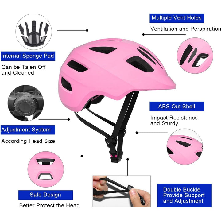GLAF Toddler Helmet Kids Bike Helmet Infant Helmet for Girls Boys Youth Helmet Ventilation Baby Adjustable Helmet Skateboard Helmet for 12 Months and Older - XS Pink - Just Closeouts Canada Inc.