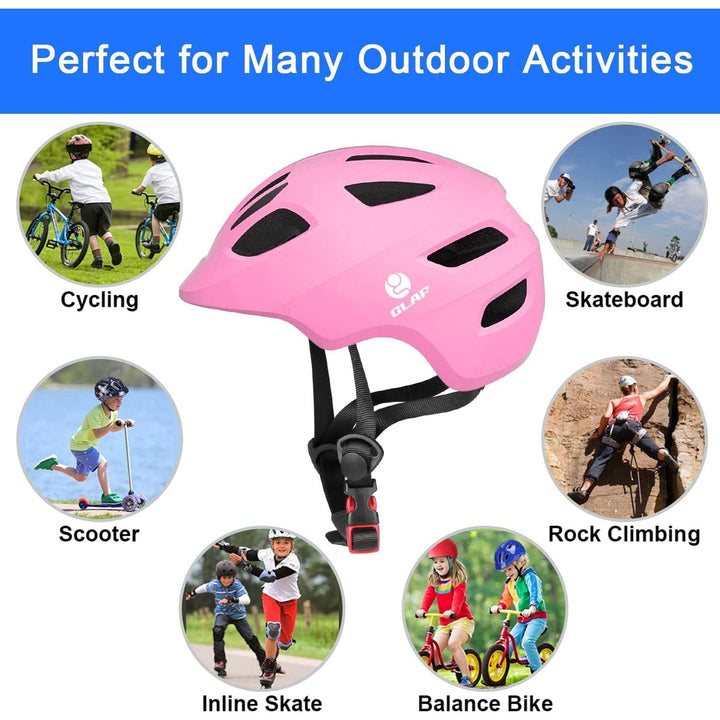 GLAF Toddler Helmet Kids Bike Helmet Infant Helmet for Girls Boys Youth Helmet Ventilation Baby Adjustable Helmet Skateboard Helmet for 12 Months and Older - XS Pink - Just Closeouts Canada Inc.