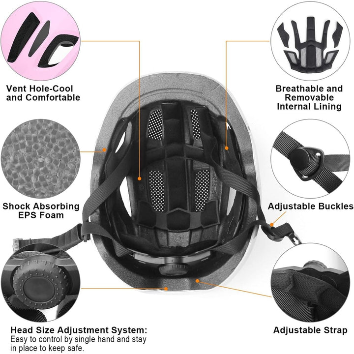 GLAF Toddler Helmet Kids Bike Helmet Infant Helmet for Girls Boys Youth Helmet Ventilation Baby Adjustable Helmet Skateboard Helmet for 12 Months and Older - XS Pink - Just Closeouts Canada Inc.