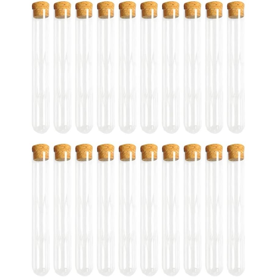Glass Test Tubes - 20x150mm with Cork Stoppers as Bath Salt Containers 30PCS - Just Closeouts Canada Inc.