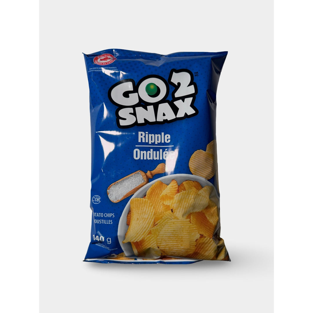 Go2Snax Ripple Potato Chips, 140g - Just Closeouts Canada Inc.057644008989