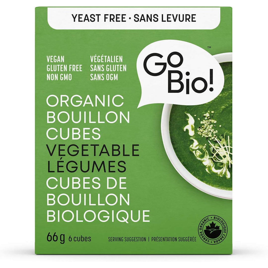 GoBIO! Organic Bouillon Cubes and Broth - Yeast Free Vegetable Cubes, 66g - Just Closeouts Canada Inc.