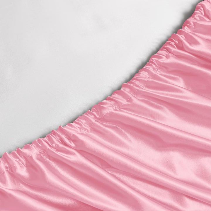 GOLAL Satin Sheets Twin Size - 3 Pieces Luxury Silky Soft Bed Sheets, Wrinkle - Free Light Pink Satin Silk Sheet Set with 1 Deep Pocket Fitted Sheet, 1 Flat Sheet, 1 Pillow Case - Just Closeouts Canada Inc.