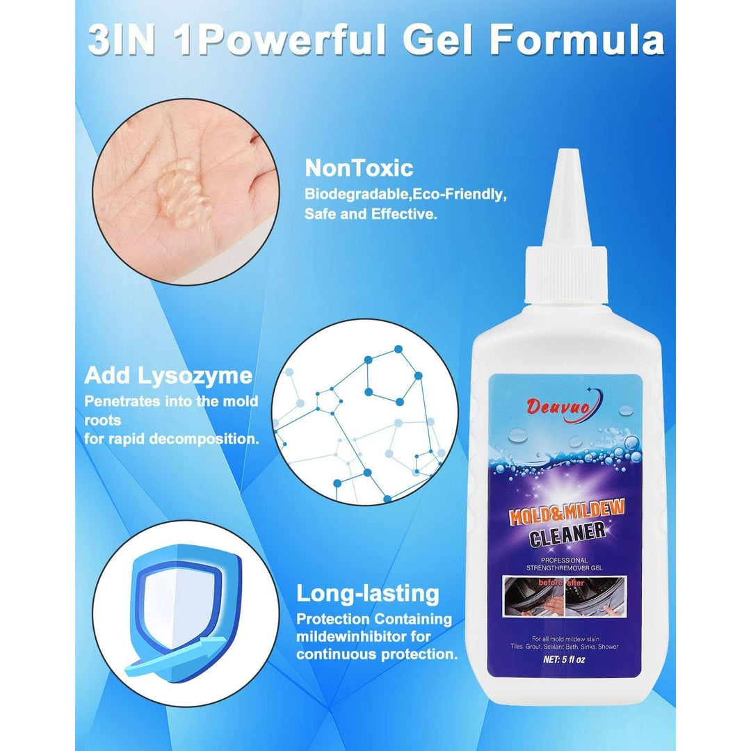 Gomuvy Household Remover Gel Grout Cleaner, 2 Pack Washing Machine Cleaner, Black Stain Remover Gel With Brush For Washing Machine, Bathroom, Wall, Tiles, Sealant, Glass, Kitchen, Sinks (10 Fl Oz) - Just Closeouts Canada Inc.