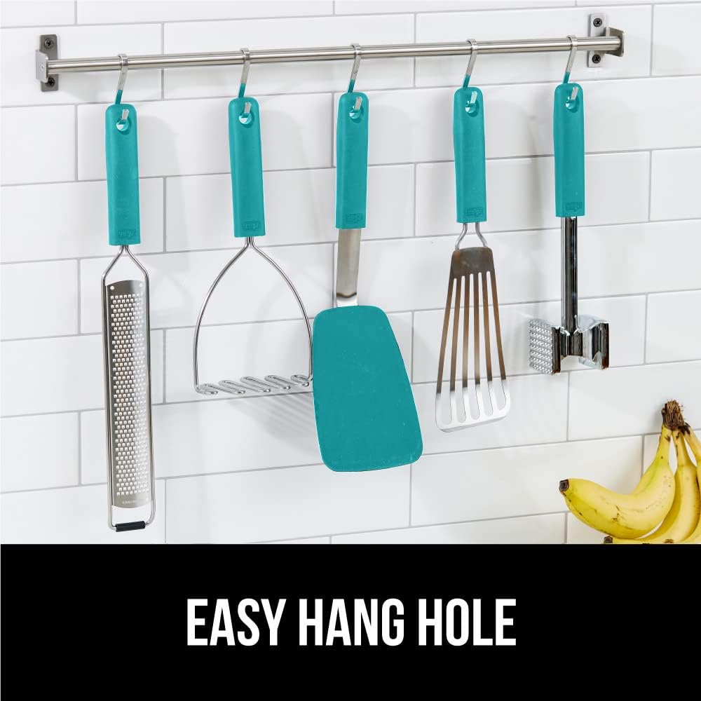 GORILLA GRIP Nonstick Flexible Silicone Spatula, Nonporous, BPA Free, Heat Resistant, No Scratch Kitchen Cookware, Comfortable Handle, Dishwasher Safe, Flip Burgers, Pancakes, 11.6 Inch, Turquoise - Just Closeouts Canada Inc.