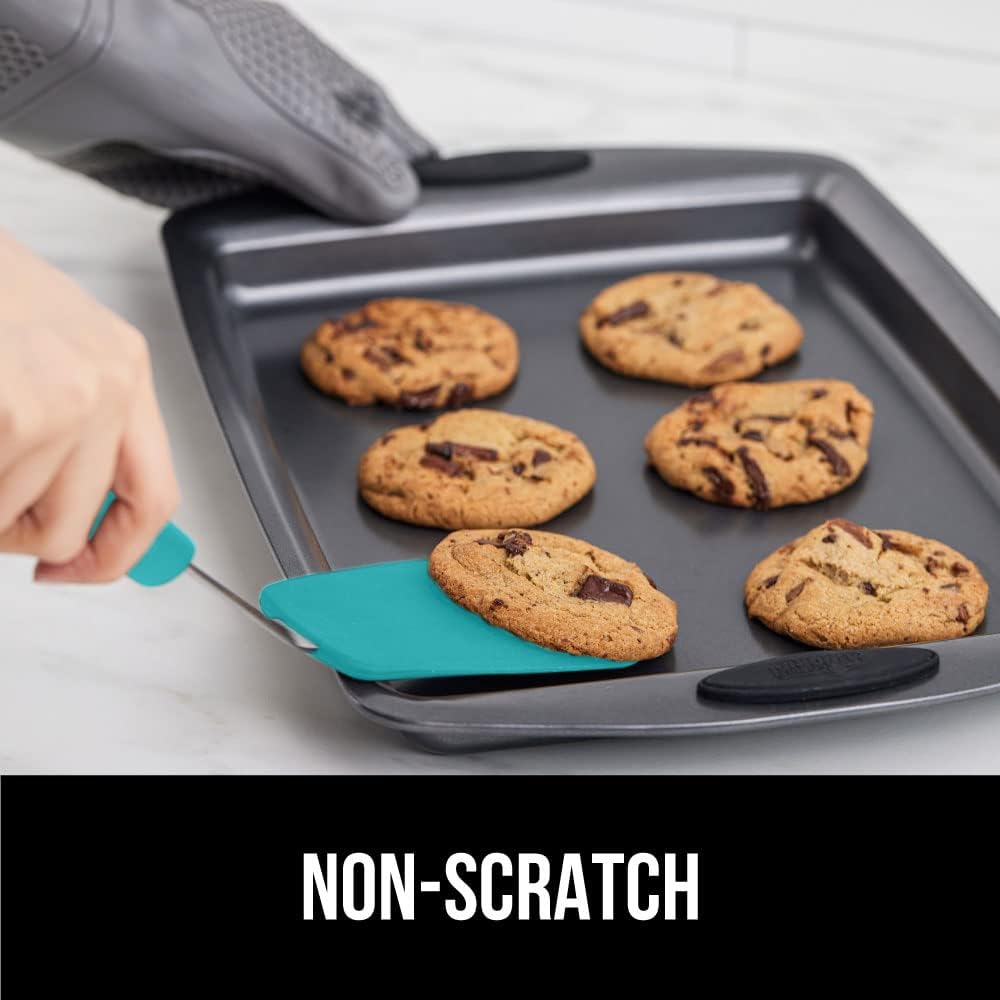 GORILLA GRIP Nonstick Flexible Silicone Spatula, Nonporous, BPA Free, Heat Resistant, No Scratch Kitchen Cookware, Comfortable Handle, Dishwasher Safe, Flip Burgers, Pancakes, 11.6 Inch, Turquoise - Just Closeouts Canada Inc.
