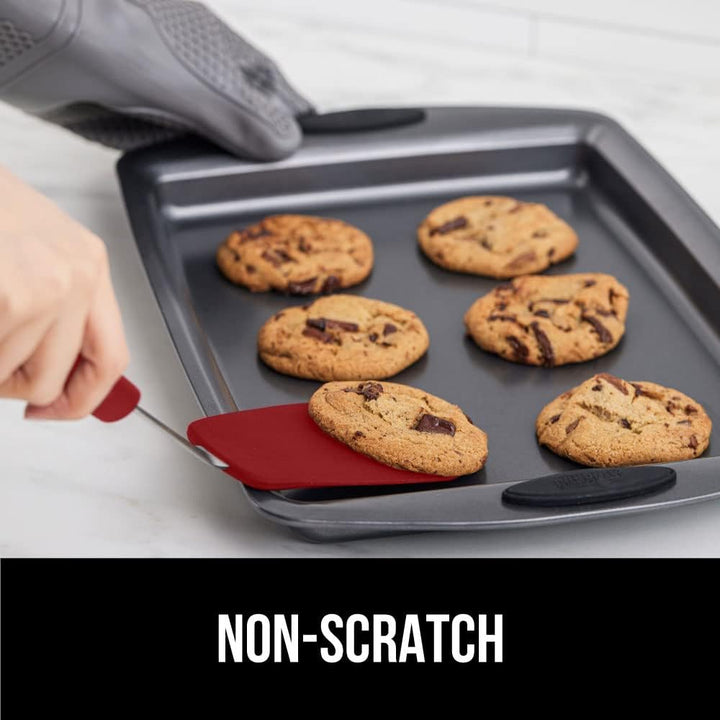 GORILLA GRIP Nonstick Flexible Silicone Spatula, Nonporous, BPA Free, Heat Resistant, No Scratch Kitchen Cookware, Comfortable Soft Handle, Dishwasher Safe, Flip Burgers, Pancakes, 11.6 Inch, Red - Just Closeouts Canada Inc.