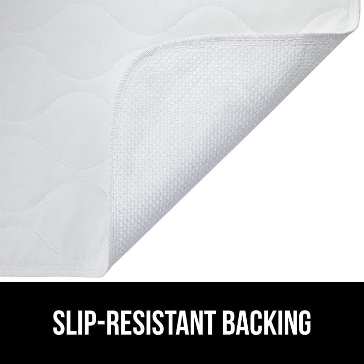 GORILLA GRIP Washable Bed Pads for Incontinence, Leak Proof Slip Resistant Pee Pad Protector, 52x34, Absorbs 8 Cups, Soft Mattress Protection Chux for Enuresis Bedwetting, Adults, Elderly, Kid, 2 Pack - Just Closeouts Canada Inc.